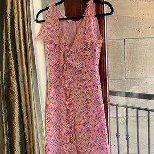 Vintage Slip Valentino MIDI Dress Size 0 Pink Chiffon ABSOLUTELY BEAUTIFUL
